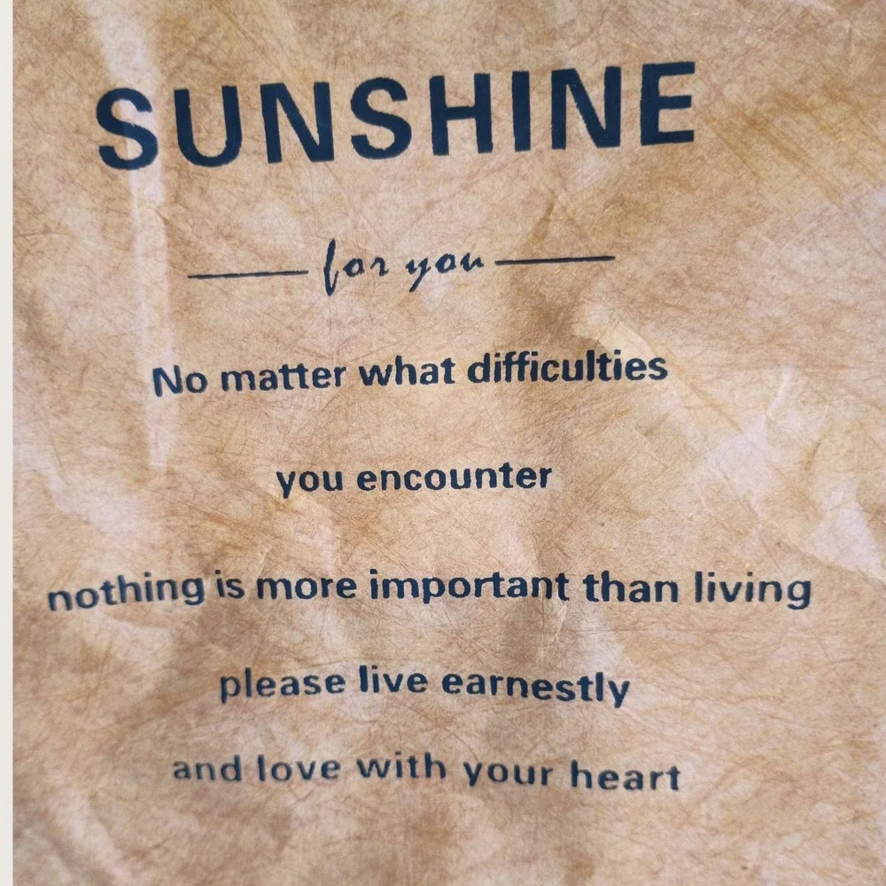 Sunshine For You Paper Tote‎ Bag Reusable Grocery Shopping Bag Insulated Waxed